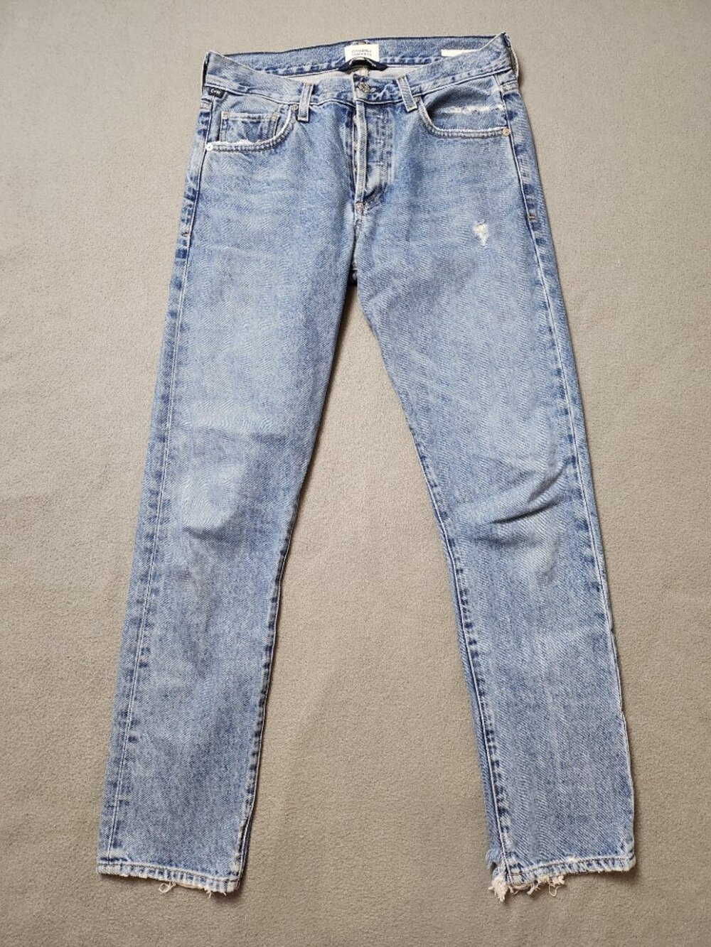 Citizens of Humanity Emerson Slim Boyfriend Jeans 24 Premium Vintage Distressed